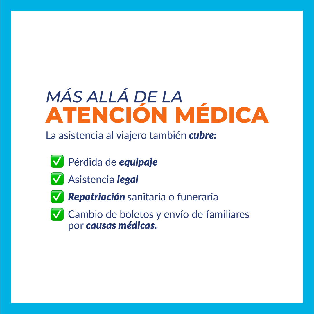 servicios incluídos en asistencia al viajero