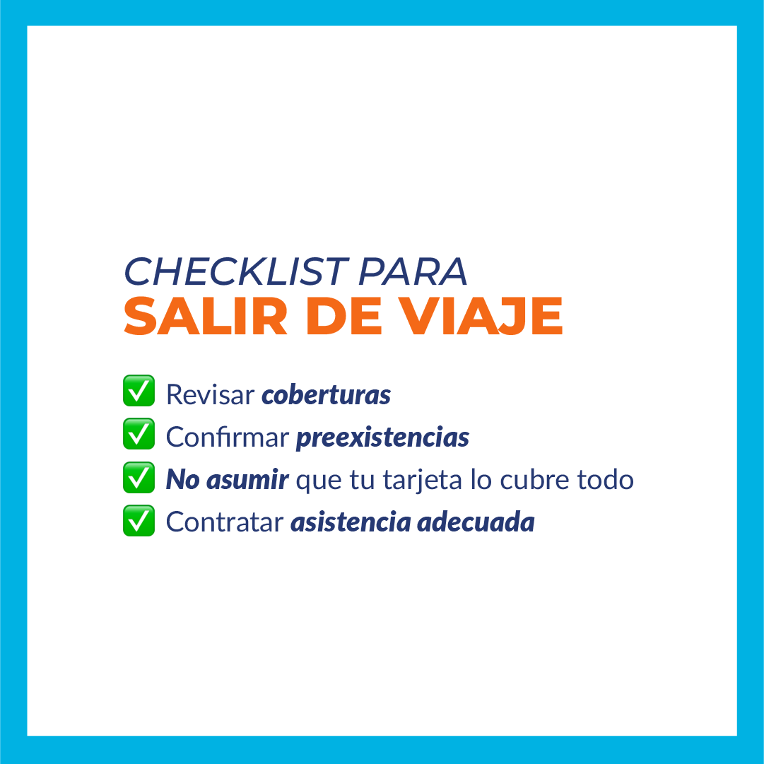 checklist antes de viajar al extranjero